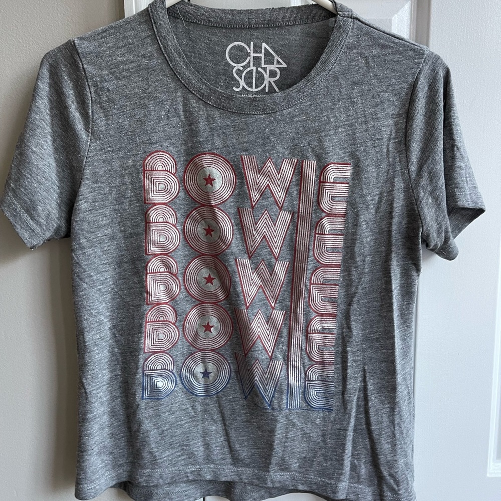 Chaser grey BOWIE tee, size small